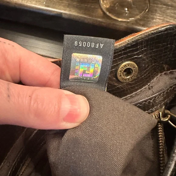 Fendi Etnico Two-Tone Leather Satchel - Picture 9 of 17